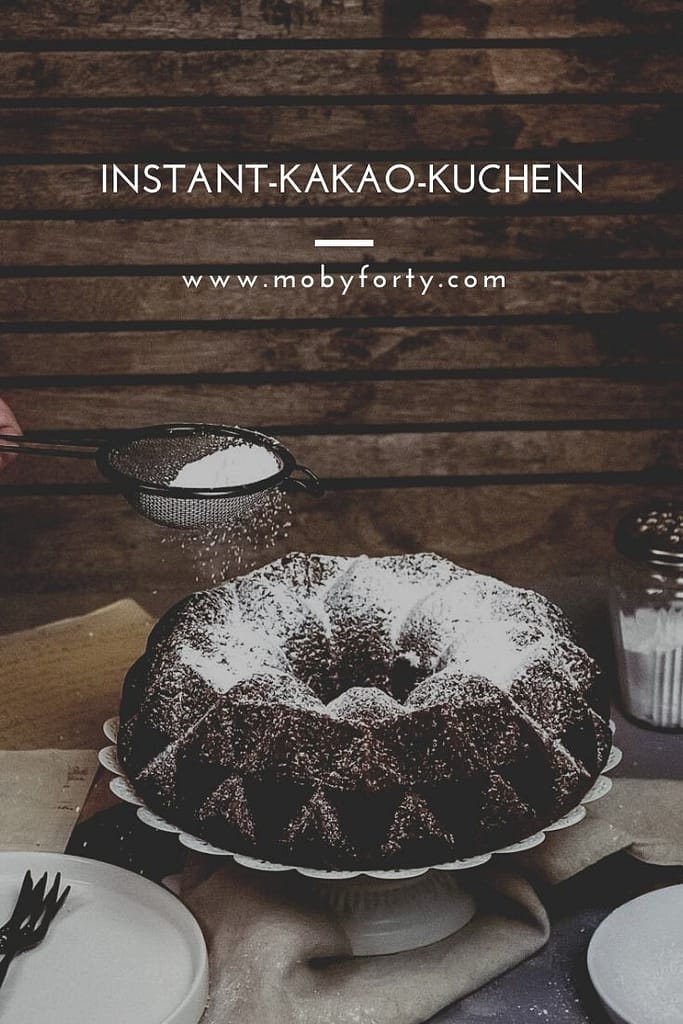 Pinterest Grafik für das Rezept des Instant-Kakao-Kuchen